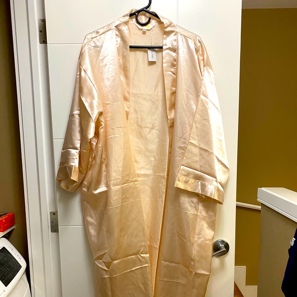 Blush coloured Satin Robe